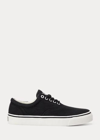 Pantofi negri din pânză Ralph Lauren Bryn de damă