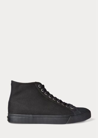 Pantofi negri din pânză Ralph Lauren Mayport pentru bărbați Pantofi negri din pânză Ralph Lauren Mayport pentru bărbați