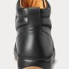 Pantofi negri pentru bărbați Ralph Lauren Jaemyn din piele de vițel înalți Pantofi negri pentru bărbați Ralph Lauren Jaemyn din piele de vițel înalți