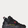 Pantofi negri pentru bărbați Ralph Lauren PS100 High-Top Pantofi negri pentru bărbați Ralph Lauren PS100 High-Top