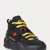 Pantofi negri pentru bărbați Ralph Lauren PS100 High-Top Pantofi negri pentru bărbați Ralph Lauren PS100 High-Top