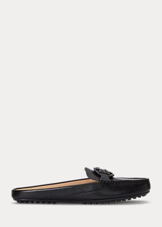 Pantofi negri Ralph Lauren Brynn din piele lustruită pentru femei