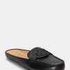 Pantofi negri Ralph Lauren Brynn din piele lustruită pentru femei Pantofi negri Ralph Lauren Brynn din piele lustruită pentru femei