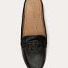 Pantofi negri Ralph Lauren Brynn din piele lustruită pentru femei Pantofi negri Ralph Lauren Brynn din piele lustruită pentru femei
