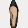 Pantofi negri Ralph Lauren Loraine din piele lustruită pentru balet Pantofi negri Ralph Lauren Loraine din piele lustruită pentru balet