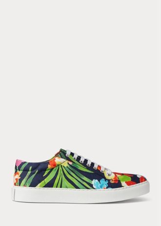 Pantofi pentru bărbați, multicolori, blumarin, Ralph Lauren Severn, din in, cu flori