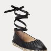 Pantofi plat cu șireturi din piele nappa Cecilia Ralph Lauren de damă negri Pantofi plat cu șireturi din piele nappa Cecilia Ralph Lauren de damă negri