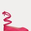 Pantofi plat cu șireturi din piele nappa Cecilia Ralph Lauren fuchsia de damă Pantofi plat cu șireturi din piele nappa Cecilia Ralph Lauren fuchsia de damă