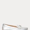 Pantofi plate pentru femei Ralph Lauren Barnsbury metalizat Nappa Driver