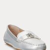 Pantofi plate pentru femei Ralph Lauren Barnsbury metalizat Nappa Driver