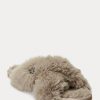 Pantofi plati din blană artificială Ralph Lauren Sydni gri pentru damă Pantofi plati din blană artificială Ralph Lauren Sydni gri pentru damă