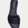 Pantofi plati din piele cu relief de crocodil Ralph Lauren Alegra pentru femei bleumarin Pantofi plati din piele cu relief de crocodil Ralph Lauren Alegra pentru femei bleumarin