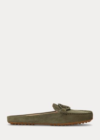 Pantofi plati din piele de căprioară pentru femei Ralph Lauren Brynn Olive Pantofi plati din piele de căprioară pentru femei Ralph Lauren Brynn Olive