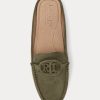 Pantofi plati din piele de căprioară pentru femei Ralph Lauren Brynn Olive Pantofi plati din piele de căprioară pentru femei Ralph Lauren Brynn Olive