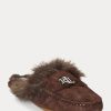 Pantofi plati din piele intoarsa cu garnituri de blana artificiala Ralph Lauren Savanah de dama ciocolata Pantofi plati din piele intoarsa cu garnituri de blana artificiala Ralph Lauren Savanah de dama ciocolata