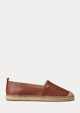 Pantofi plati din piele maro Ralph Lauren Cameryn IV de damă Pantofi plati din piele maro Ralph Lauren Cameryn IV de damă