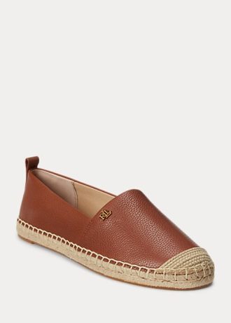 Pantofi plati din piele maro Ralph Lauren Cameryn IV de damă Pantofi plati din piele maro Ralph Lauren Cameryn IV de damă