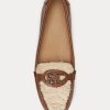 Pantofi plati maro Ralph Lauren Brynn din piele Nappa Driver de damă