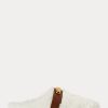 Pantofi plati Ralph Lauren Polo ID Shearling albi de damă Pantofi plati Ralph Lauren Polo ID Shearling albi de damă