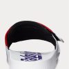 Papuci moto pentru bărbați, alb/roșu, din piele blocată de culoare Ralph Lauren Papuci moto pentru bărbați, alb/roșu, din piele blocată de culoare Ralph Lauren