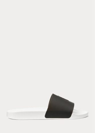 Papuci pentru bărbați negri/galbeni Ralph Lauren Thermochromic Signature Pony