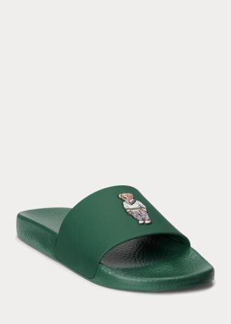 Papuci verde Ralph Lauren Polo Bear pentru bărbați