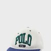 Pălării cu vârf plat cu logo Ralph Lauren alb pentru bărbați