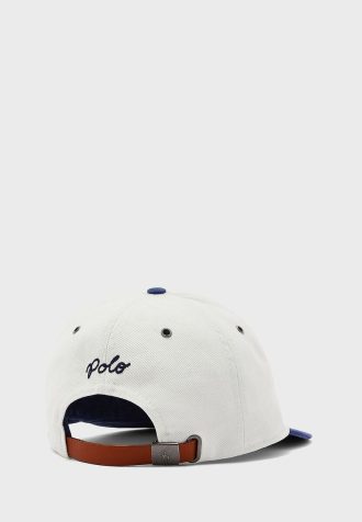 Pălării cu vârf plat cu logo Ralph Lauren alb pentru bărbați
