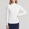 Pulover cu fermoar sfert alb pentru femei Ralph Lauren Pulover cu fermoar sfert alb pentru femei Ralph Lauren
