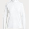 Pulover cu fermoar sfert alb pentru femei Ralph Lauren Pulover cu fermoar sfert alb pentru femei Ralph Lauren