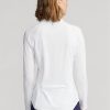 Pulover cu fermoar sfert alb pentru femei Ralph Lauren Pulover cu fermoar sfert alb pentru femei Ralph Lauren