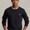 Pulover negru pentru bărbați Ralph Lauren, din tricot dublu Pulover negru pentru bărbați Ralph Lauren, din tricot dublu