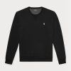Pulover negru pentru bărbați Ralph Lauren, din tricot dublu Pulover negru pentru bărbați Ralph Lauren, din tricot dublu