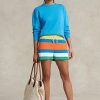 Pulover pentru damă, albastru Ralph Lauren Fleece Crewneck