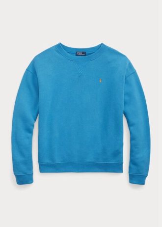 Pulover pentru damă, albastru Ralph Lauren Fleece Crewneck