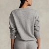 Pulover pentru damă, gri închis, cu pulover, Ralph Lauren, din fleece