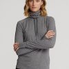 Pulover pentru damă, gri închis, din jerseu Ralph Lauren Pulover pentru damă, gri închis, din jerseu Ralph Lauren