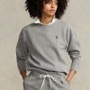 Pulover pentru damă, gri Ralph Lauren, din fleece Pulover pentru damă, gri Ralph Lauren, din fleece