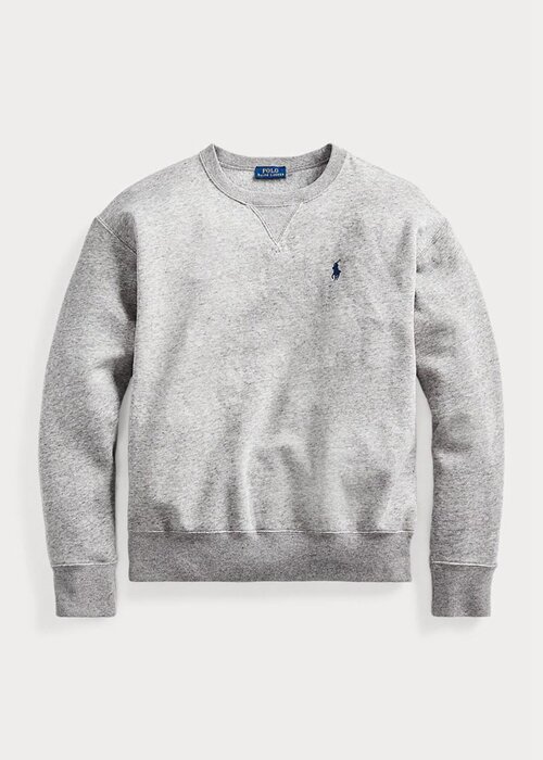 Pulover pentru damă, gri Ralph Lauren, din fleece Pulover pentru damă, gri Ralph Lauren, din fleece