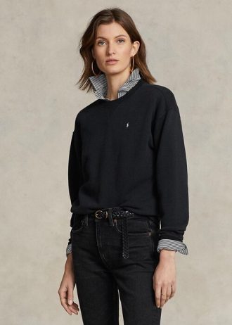 Pulover pentru damă Ralph Lauren Fleece Crewneck Negru Pulover pentru damă Ralph Lauren Fleece Crewneck Negru