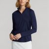 Pulover pentru femei Ralph Lauren din jerseu cu fermoar sfert