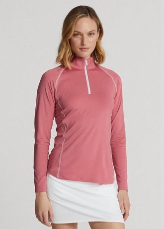 Pulover pentru femei Ralph Lauren, din jerseu, cu fermoar sfert