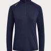 Pulover pentru femei Ralph Lauren din jerseu cu fermoar sfert