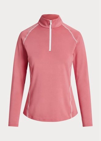 Pulover pentru femei Ralph Lauren, din jerseu, cu fermoar sfert