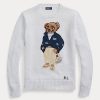 Pulovere albe de damă Ralph Lauren Polo Bear din amestec de bumbac Pulovere albe de damă Ralph Lauren Polo Bear din amestec de bumbac
