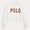 Pulovere albe din bumbac cu logo Ralph Lauren pentru femei