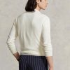 Pulovere albe din bumbac texturat Ralph Lauren pentru bărbați Pulovere albe din bumbac texturat Ralph Lauren pentru bărbați