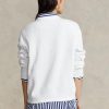 Pulovere albe pentru femei Ralph Lauren Fleece Crewneck