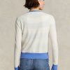 Pulovere cardigan din cașmir pentru femei, albastru/crem, Ralph Lauren Pulovere cardigan din cașmir pentru femei, albastru/crem, Ralph Lauren