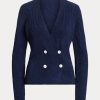 Pulovere cardigan dublu-breasted Ralph Lauren de damă bleumarin Pulovere cardigan dublu-breasted Ralph Lauren de damă bleumarin